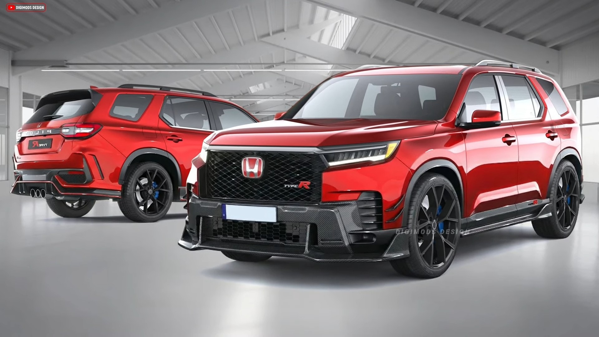 2027 Honda Pilot Type R Becomes A Monster Three Row Crossover SUV Across Imagination Land Autoevolution