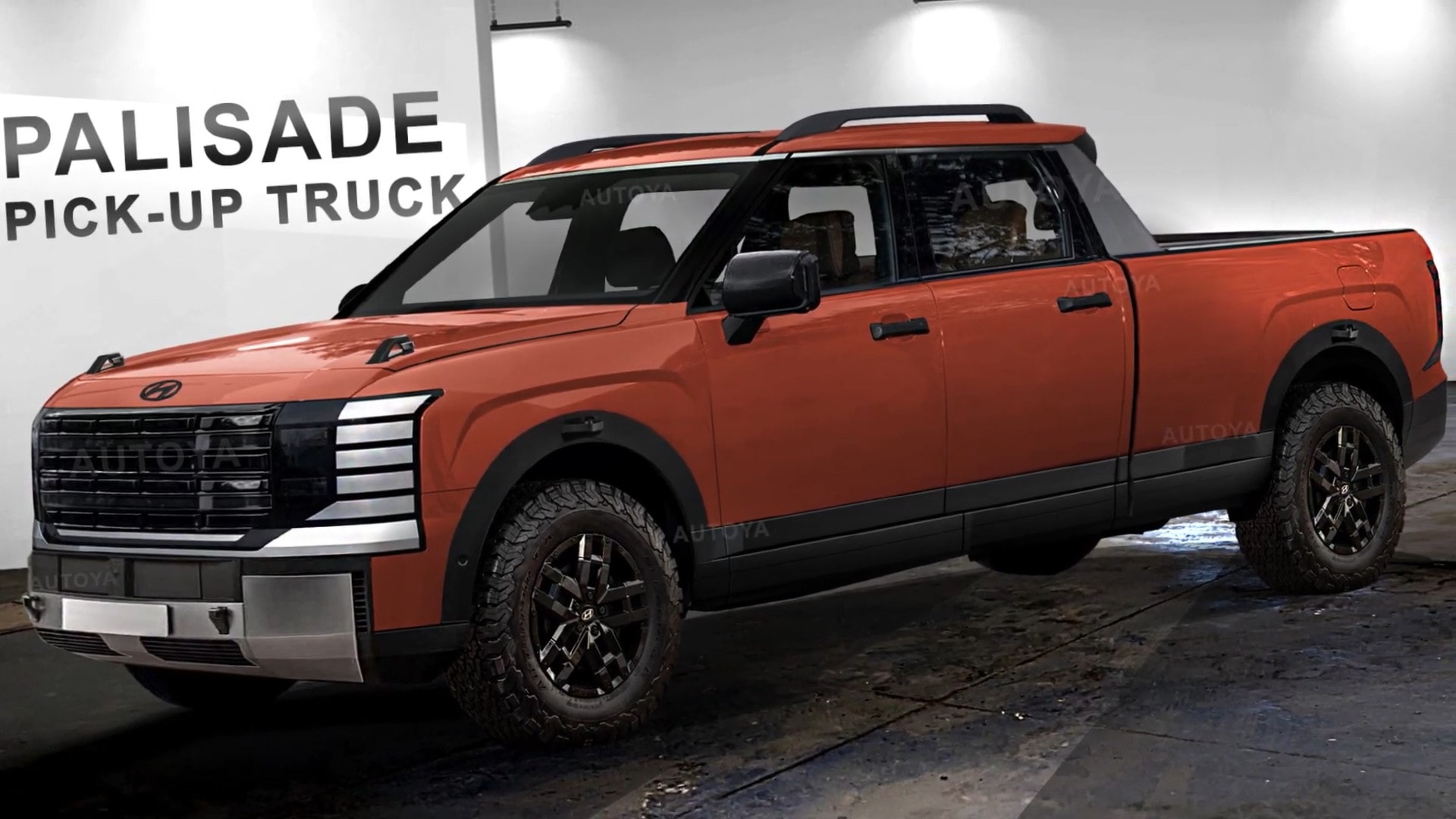 First Ever 2027 Hyundai Palisade Cruz Comes From Behind A CGI Curtain As A Mighty Truck Autoevolution