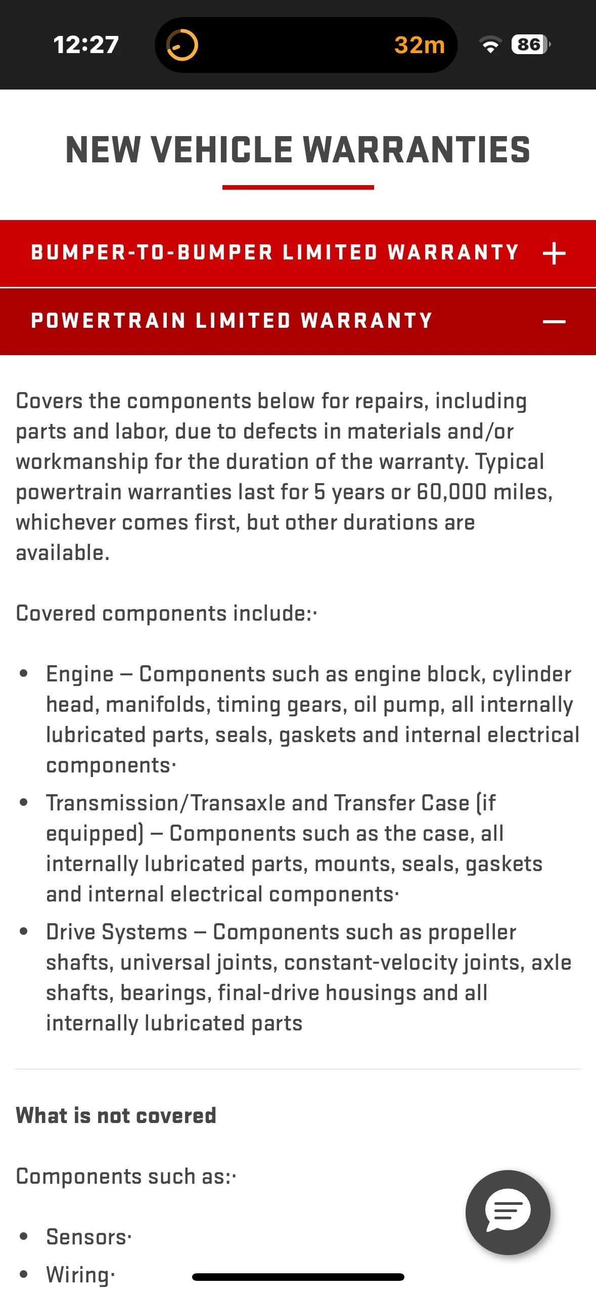 2027 GMC Yukon warranty details