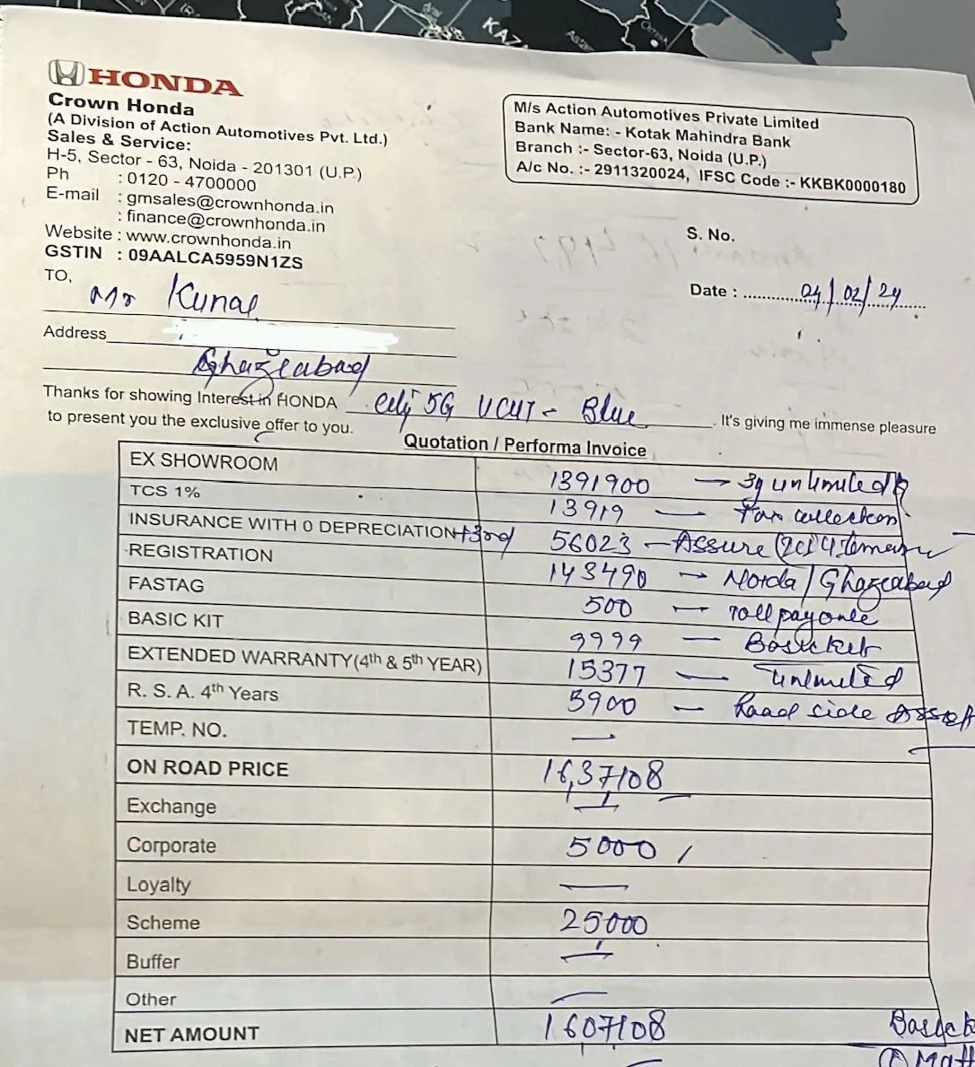 Honda Dealership Quoting High Price For Insurance Policy R CarsIndia