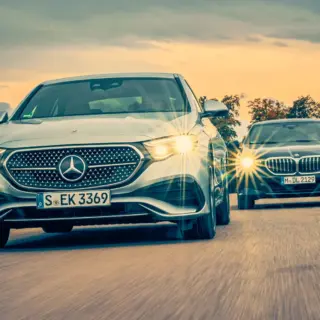Mercedes Benz E Class Vs BMW 5 series Twin Test 2024 Review Party On Death Row