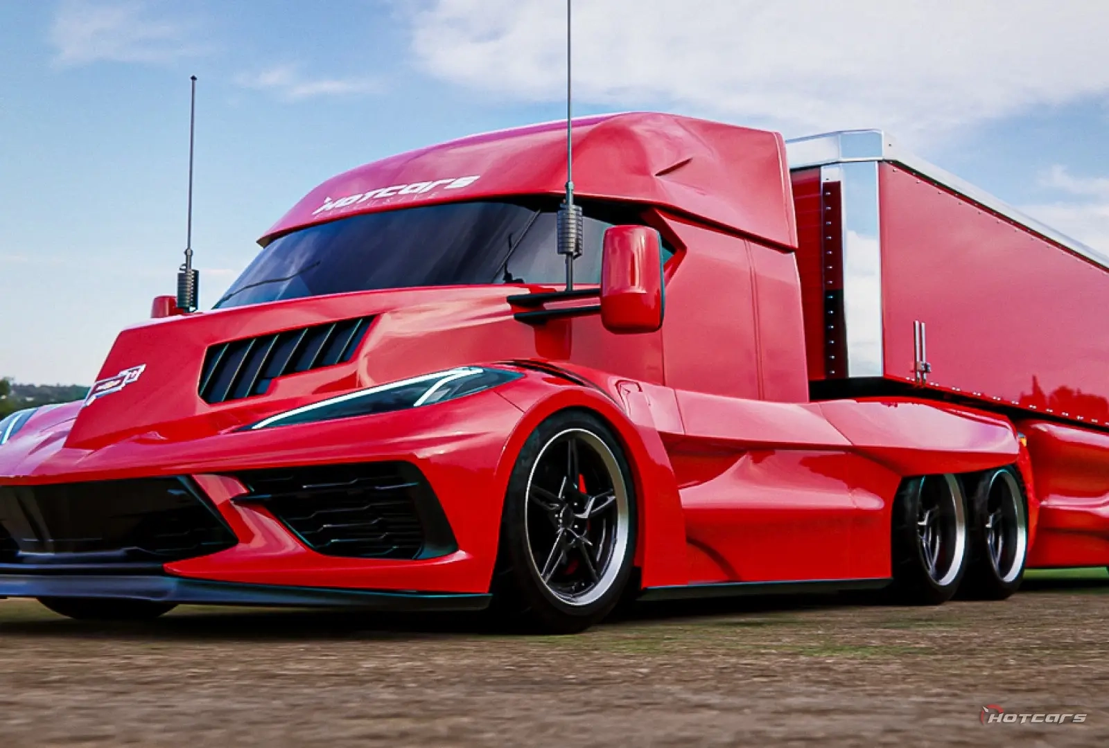 Our Chevrolet Corvette Semi Truck Render Has A Great Feature You Won t See On Any Kenworth