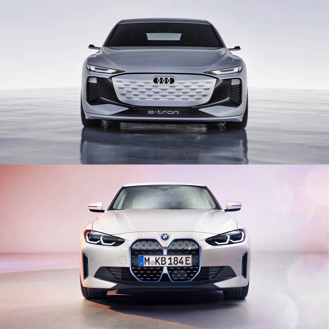 Photo Comparison BMW I4 Vs Audi A6 E tron Concept