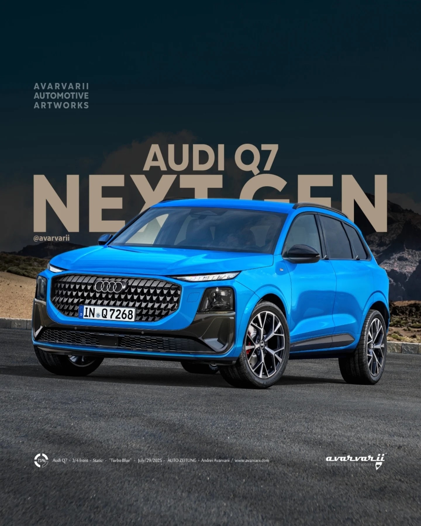 Rendering All New 2027 Audi Q7 Rocks The Split Headlights Tiny Door Handles Like A Boss Autoevolution